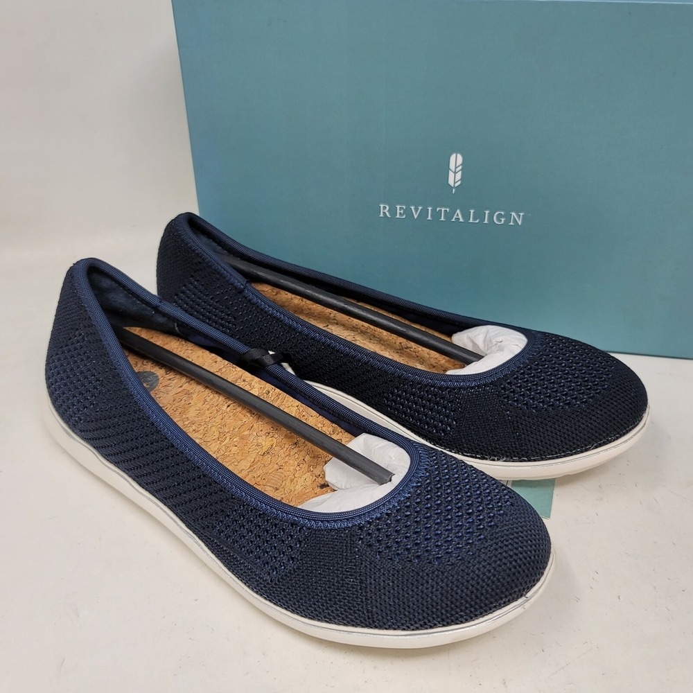 REVITALIGN Women's Ballet Flats Sz 6 M Inca Sport Indigo Navy Blue
